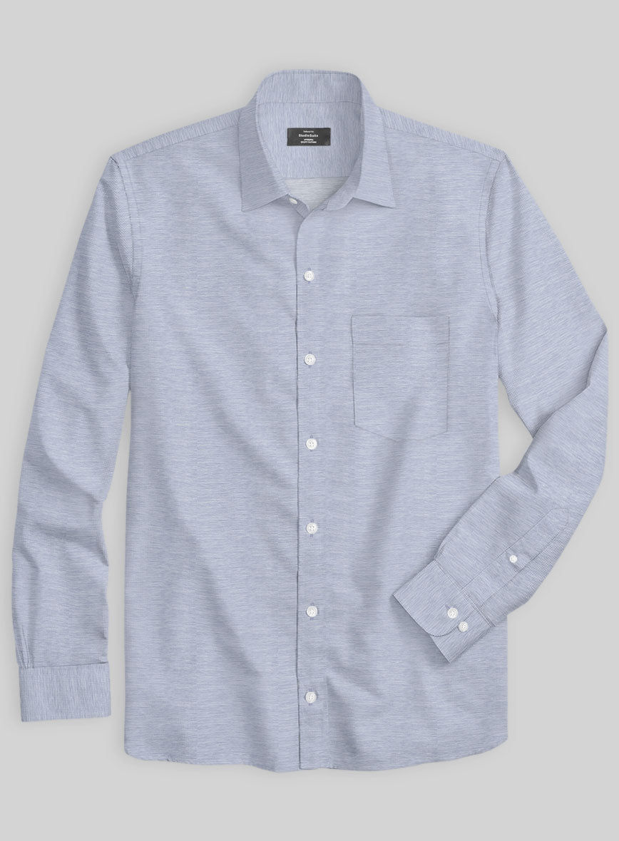 Italian Lombardo Space Blue Shirt - StudioSuits