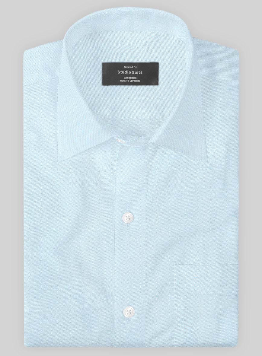 Italian Lombardo Tropical Blue Shirt - StudioSuits