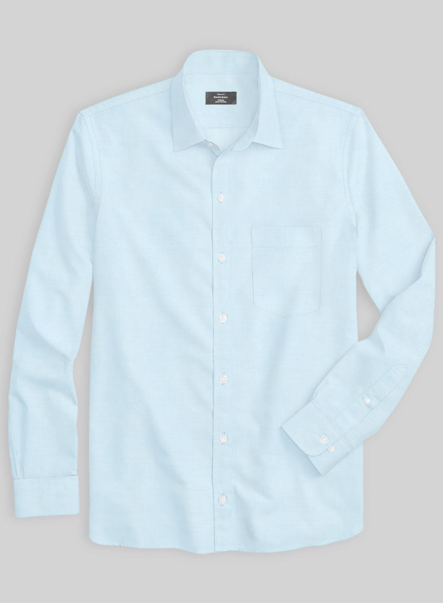 Italian Lombardo Tropical Blue Shirt - StudioSuits