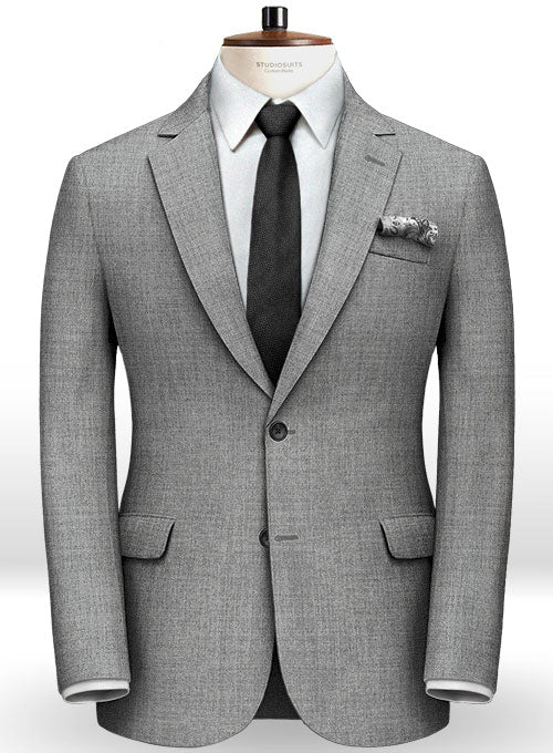 Italian Mid Gray Wool Suit - StudioSuits