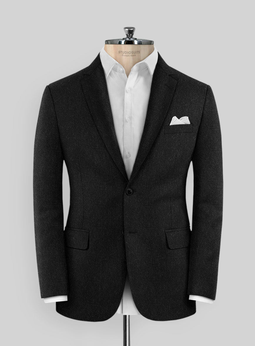 Italian Midnight Black Wool Cashmere Suit – StudioSuits