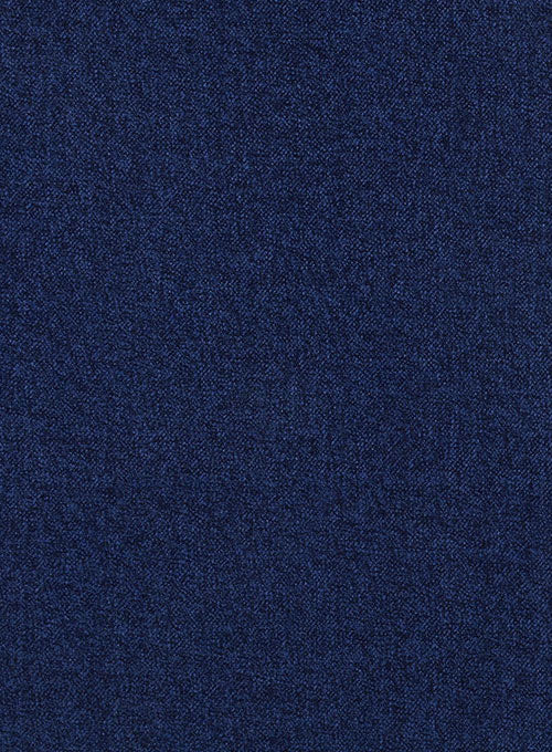 Italian Melange Blue Angora Wool Pants - StudioSuits