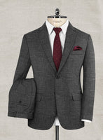 Italian Murano Charcoal Wool Linen Suit - StudioSuits