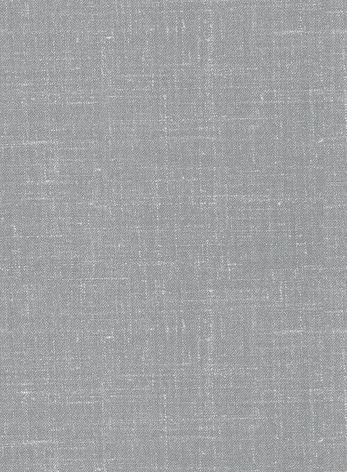 Italian Murano Light Gray Wool Linen Pants - StudioSuits