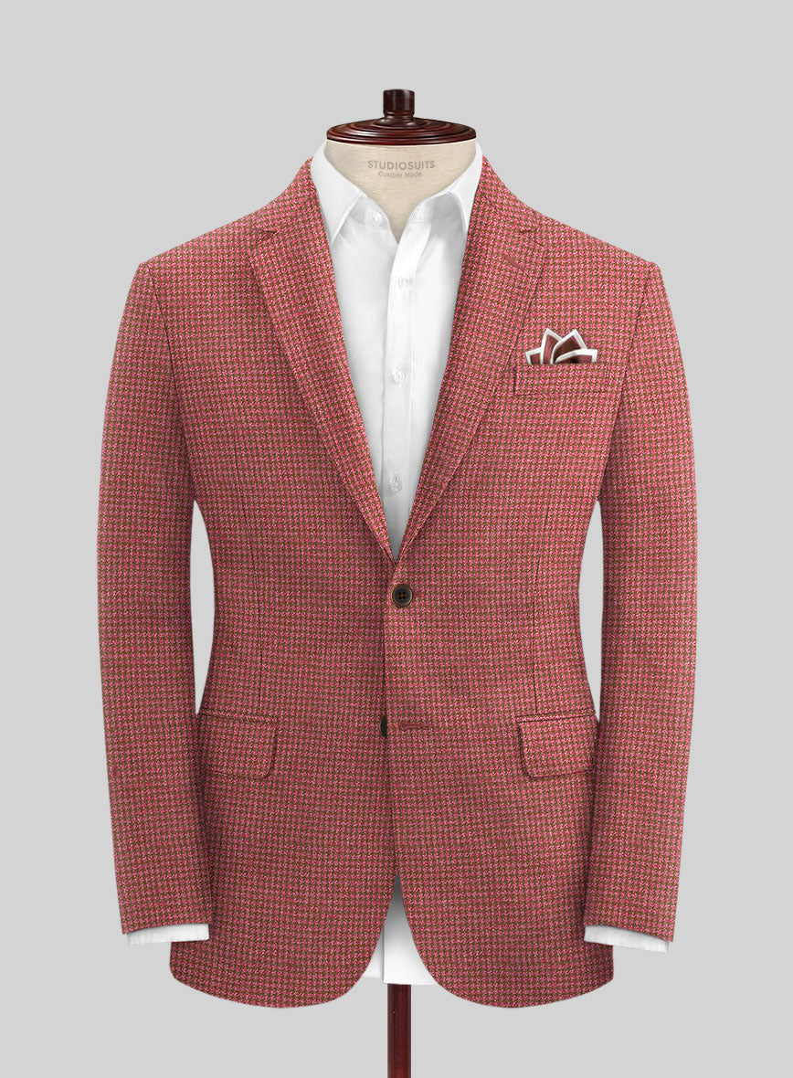 Italian Prato Tango Houndstooth Linen Suit - StudioSuits