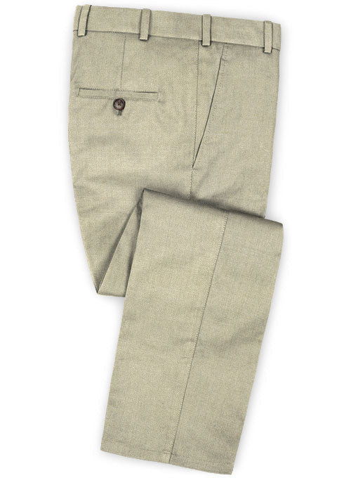 Italian Prima Beige Linen Pants - StudioSuits
