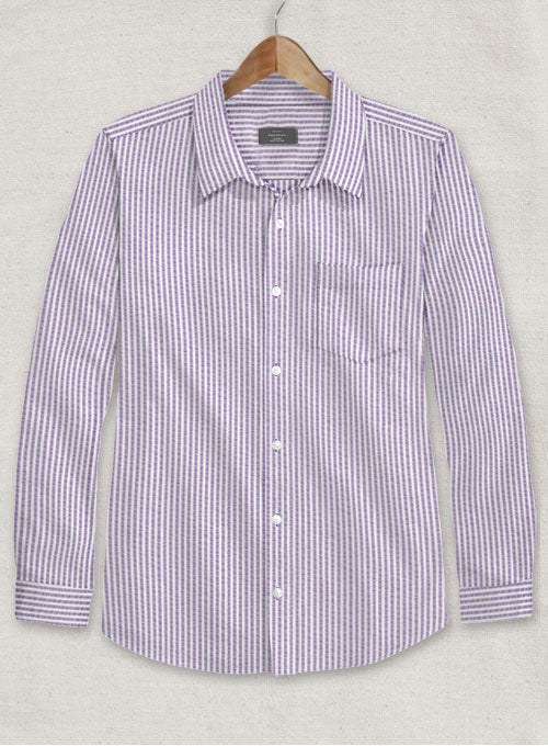 Italian Seersucker Lavender Shirt