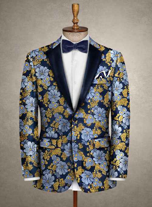 Italian Silk Forile Tuxedo Jacket - StudioSuits