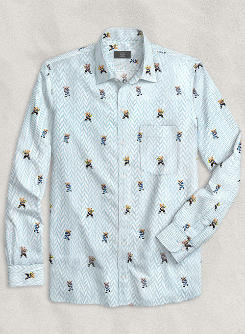 Italian Cotton Sporty Bear Shirt - StudioSuits
