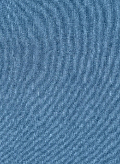 Italian Stone Blue Linen Pants - StudioSuits