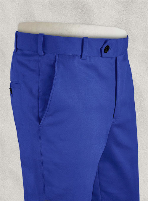 Italian Vivid Blue Cotton Suit – StudioSuits