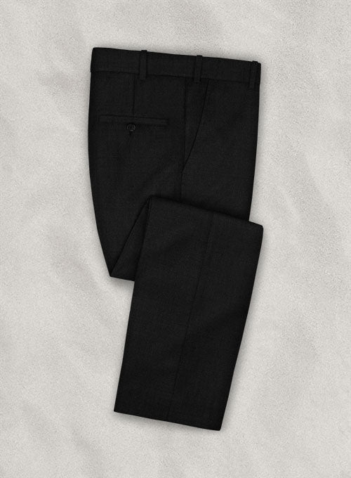 Italian Wool Black Pants - StudioSuits