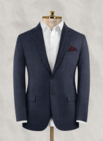 Italian Wool Cashmere Empire Blue Jacket - StudioSuits