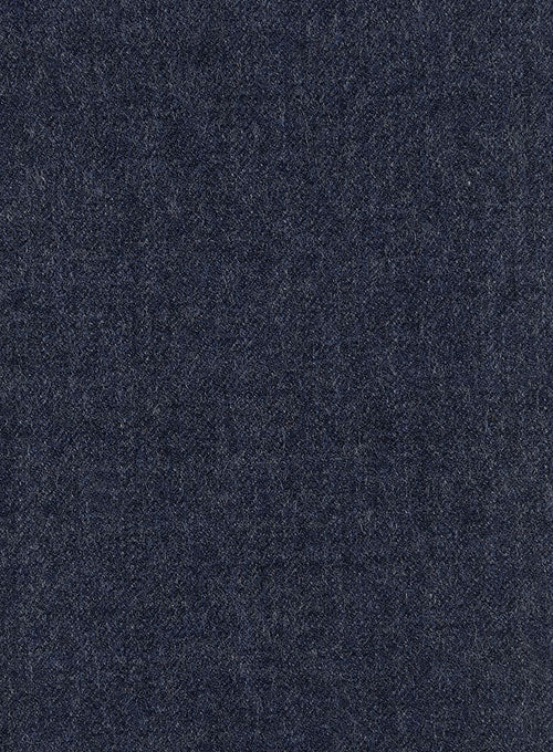 Italian Wool Cashmere Empire Blue Pants - StudioSuits
