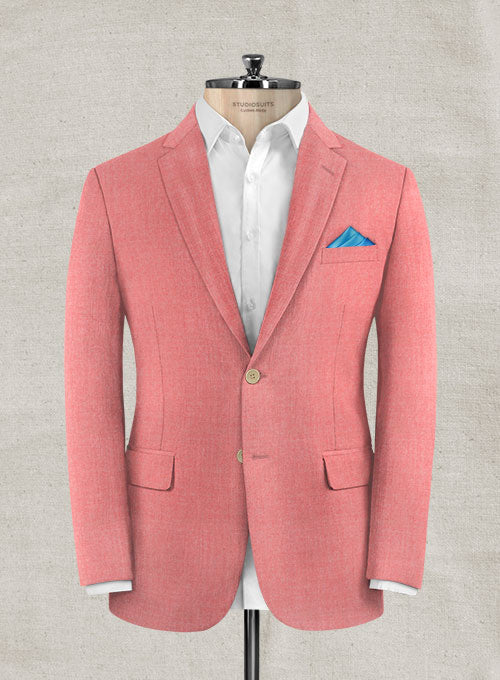 Italian Wool Cashmere Flamingo Pink Jacket - StudioSuits