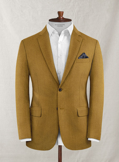 Italian Wool Cashmere Khaki Jacket - StudioSuits