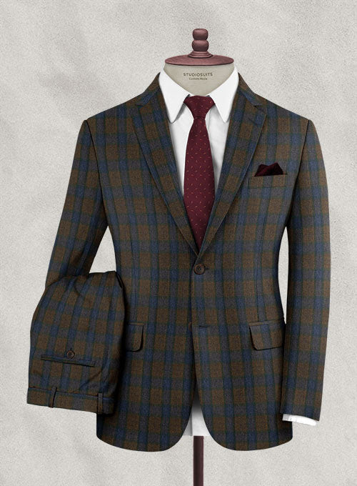 Italian Wool Cashmere Orsoto Checks Suit - StudioSuits