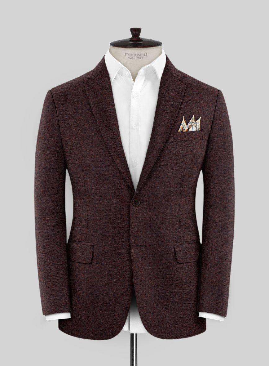 Italian Wool Cashmere Wine Jacket - StudioSuits