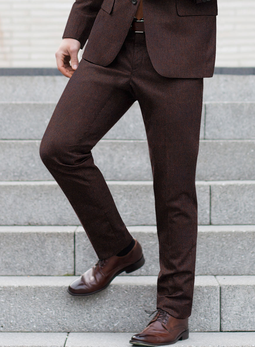 Italian Wool Cashmere Wine Pants - StudioSuits