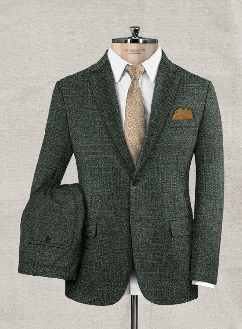 Italian Wool Green Juniper Suit - StudioSuits