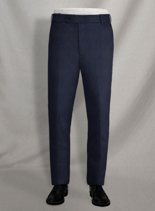 Italian Wool Silk Linen Grata Pants - StudioSuits
