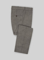 Italian Murano Mud Brown Wool Linen Pants - StudioSuits