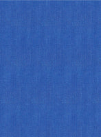 Italian Prato Electric Blue Herringbone Linen Pants - StudioSuits