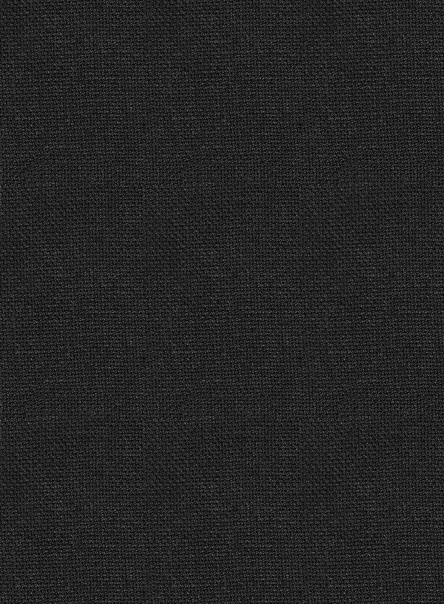 Italian Prato Black Dobby Linen Suit - StudioSuits