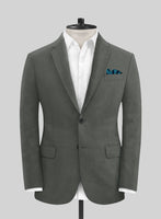 Italian Prato Gray Linen Jacket - StudioSuits