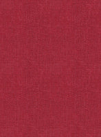Italian Prato Red Dobby Linen Pants - StudioSuits