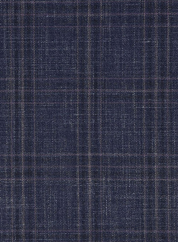 Italian Wool Silk Linen Vrella Blue Checks Jacket - StudioSuits