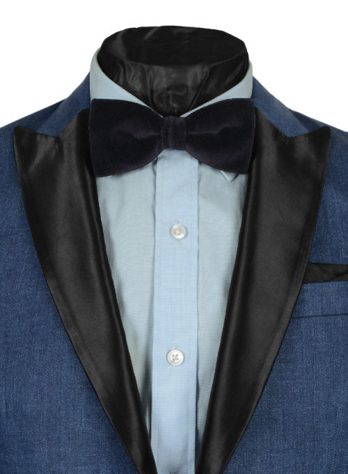 Italian Denim Indigo Linen Tuxedo Jacket - StudioSuits
