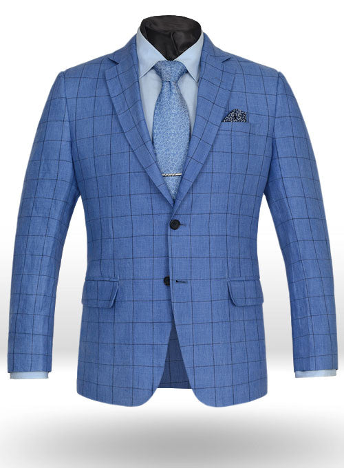 Italian Master Blue Linen Jacket - StudioSuits