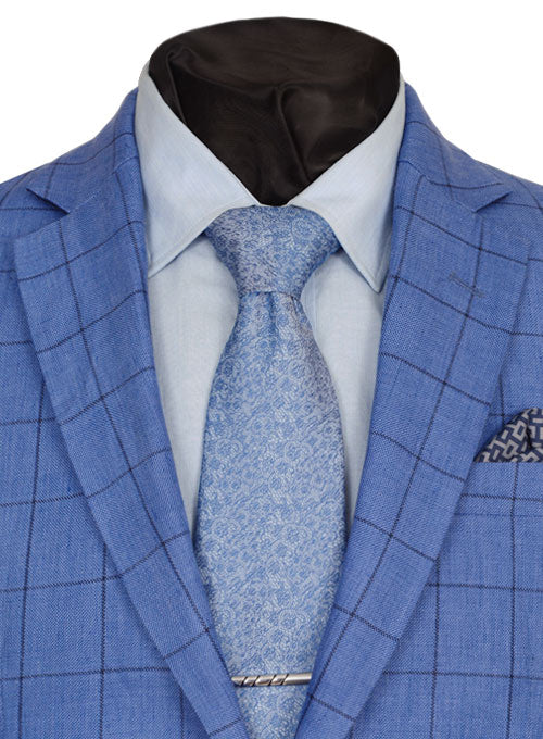 Italian Master Blue Linen Suit - StudioSuits