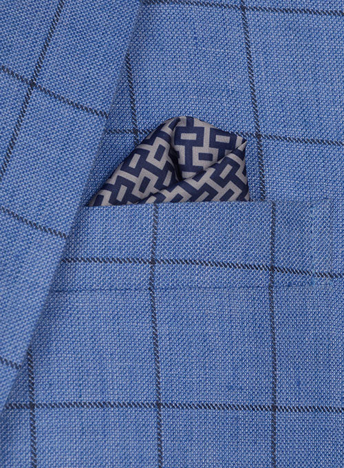 Italian Master Blue Linen Suit - StudioSuits