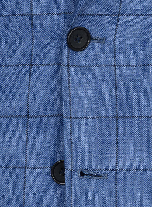 Italian Master Blue Linen Suit - Special Offer - StudioSuits