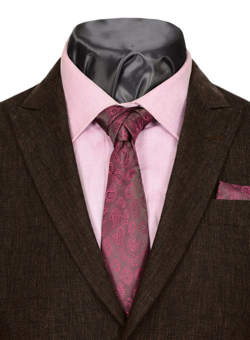 Italian Ramp Brown Linen Suit - StudioSuits
