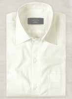 Ivory Herringbone Cotton Shirt - StudioSuits