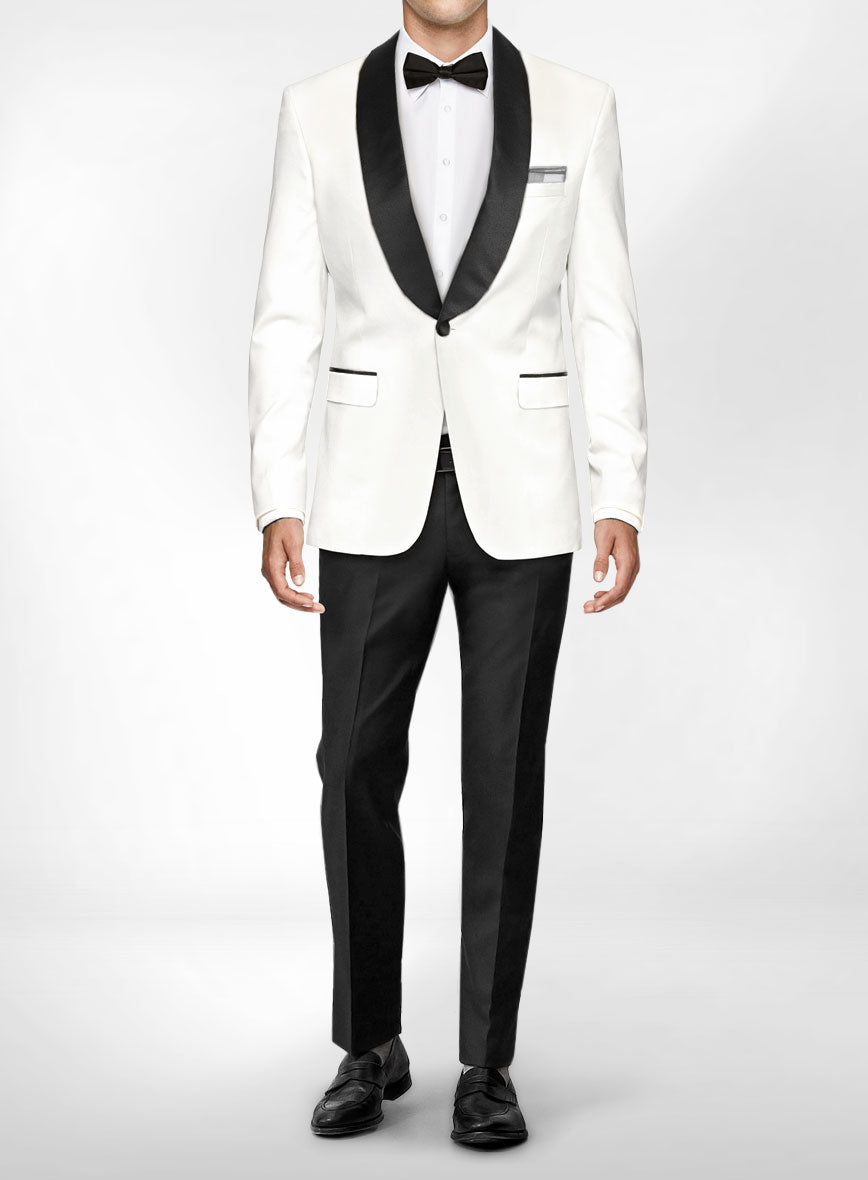 Tuxedo Suit - Ivory Jacket Black Trouser - StudioSuits