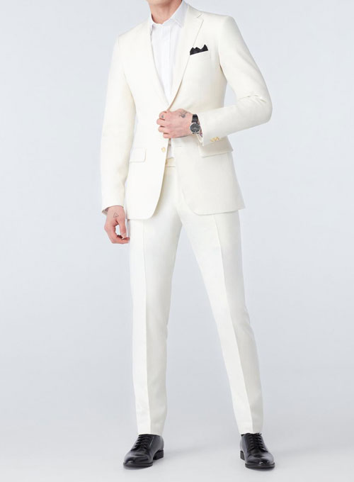 Ivory Wool Suit - StudioSuits