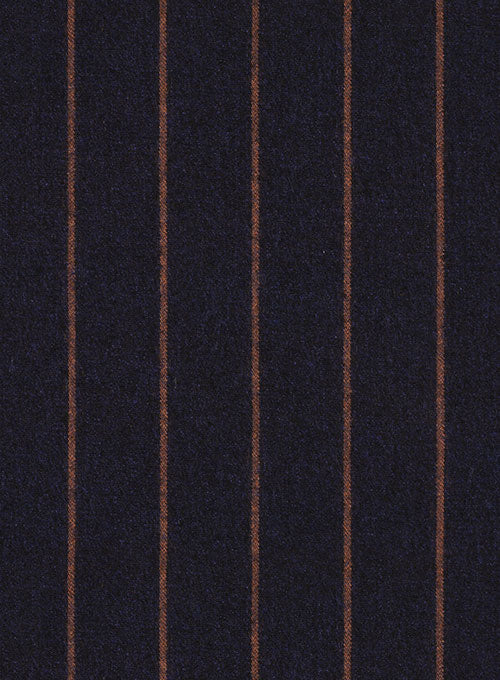 Jail Dark Blue Flannel Wool Pants - StudioSuits