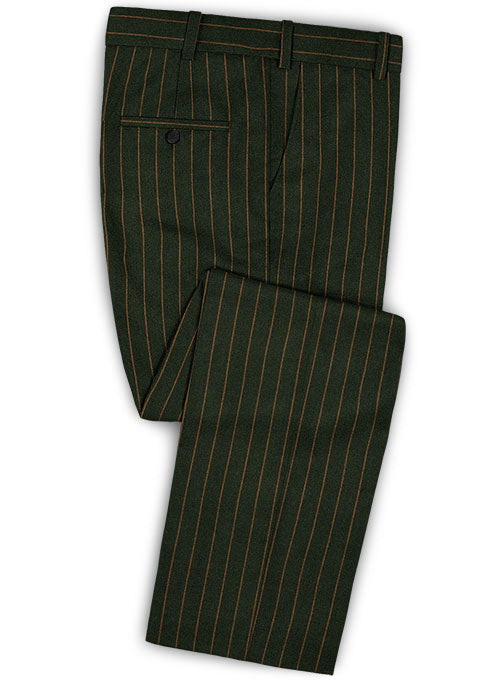 Jail Green Flannel Wool Suit - StudioSuits