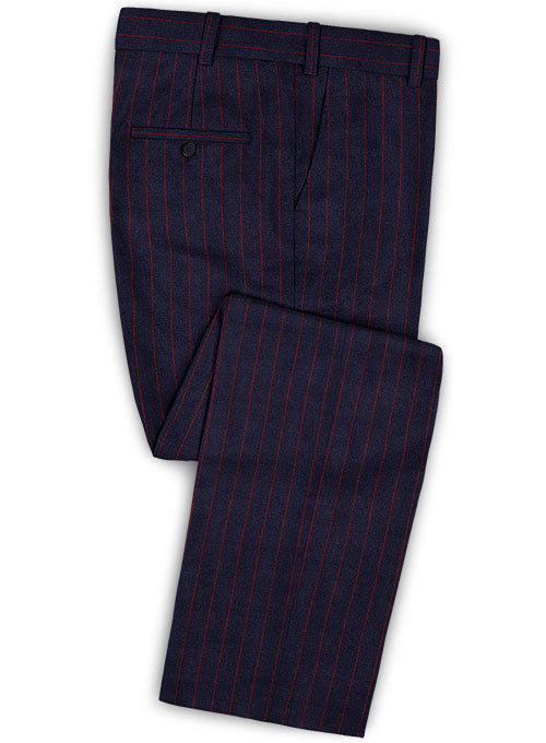 Jail Royal Blue Flannel Wool Suit - StudioSuits