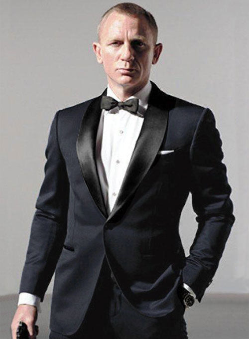 Special Agent Blue Wool Tuxedo Suit - StudioSuits