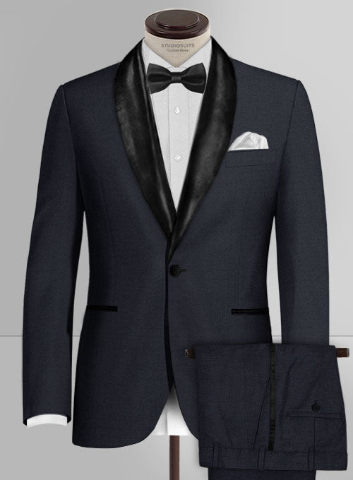 Special Agent Blue Wool Tuxedo Suit - StudioSuits