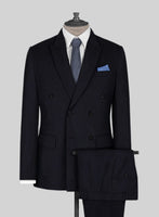 Kingsman Double Breasted Blue Wool Suit - StudioSuits