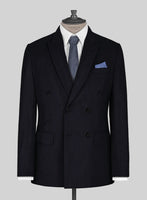 Kingsman Double Breasted Blue Wool Suit - StudioSuits