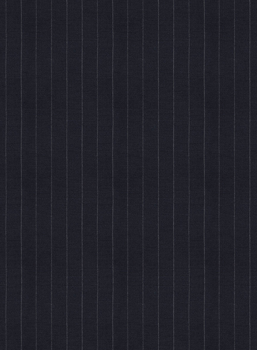 Kingsman Double Breasted Dark Blue Stripe Suit - StudioSuits