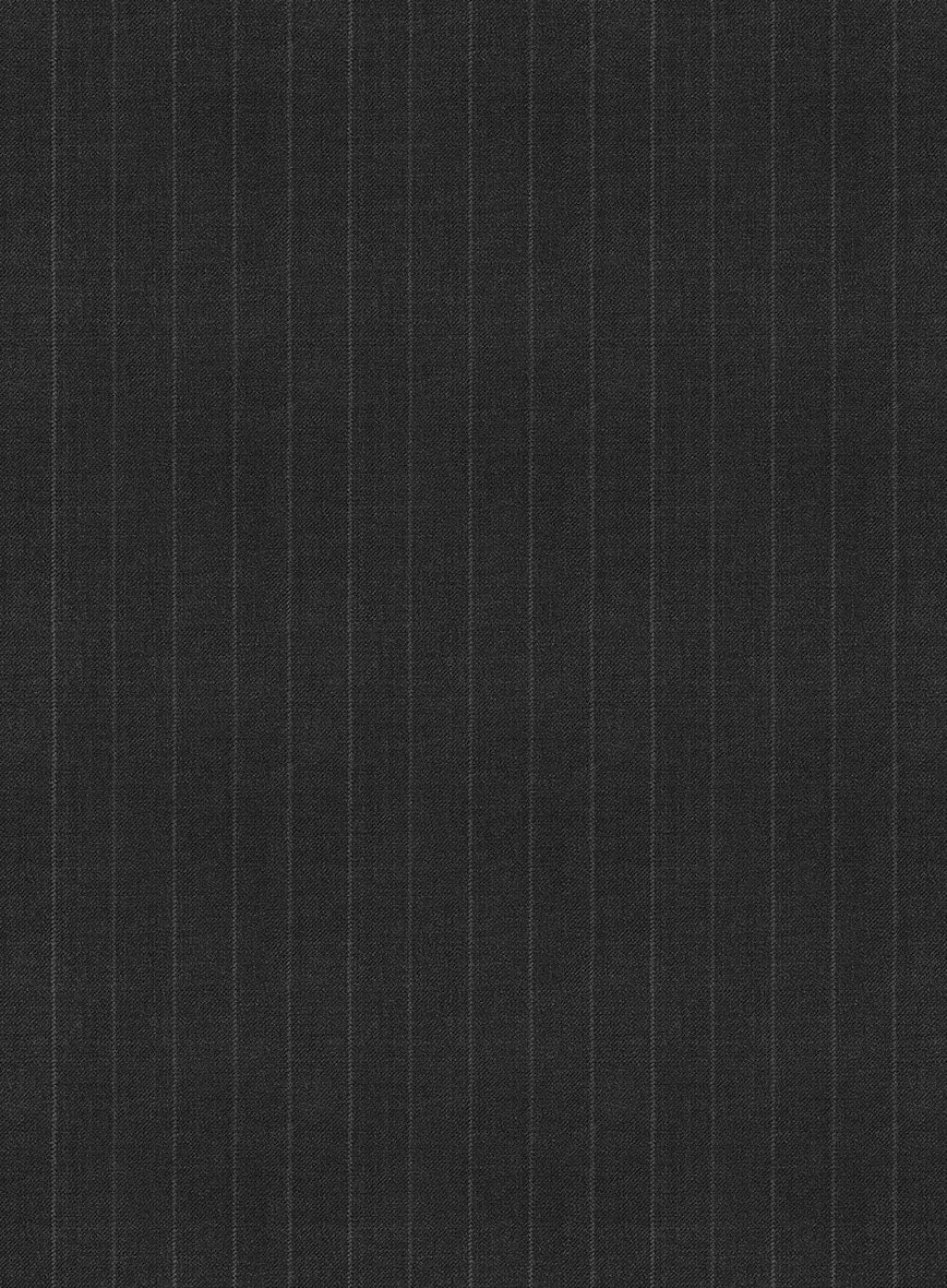 Kingsman Double Breasted Charcoal Stripe Suit - StudioSuits