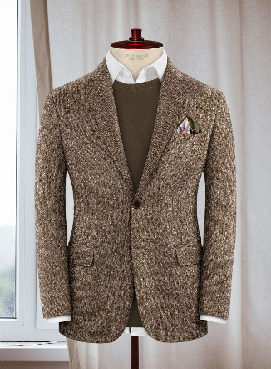 Lanificio Zegna Novara Brown Donegal Wool Jacket - StudioSuits